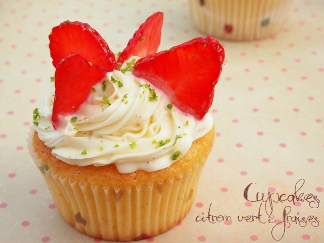cupcakes fraises citron vert